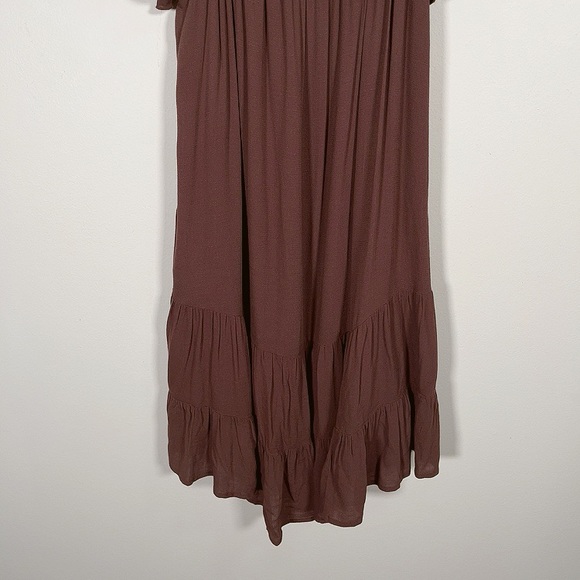 GENTLE FAWN | COFFEE TIERED SQUARE NECK DRESS - Picture 6 of 13